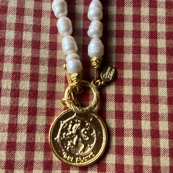 Susan Shaw Queen Elizabeth Coin Pearl Necklace Never Worn MSRP $164 - Picture 4 of 7